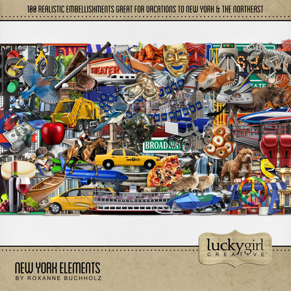 New York Elements Digital Art - Digital Scrapbooking Kits