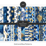 Gold and Blue Patterns