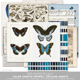 Color Swatch Inkwell Collage Sheets