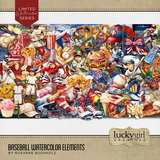 Baseball Watercolor Bundle