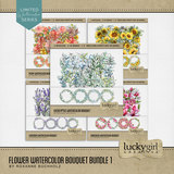 Flower Watercolor Bouquet Bundle 1