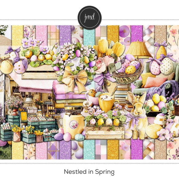 Nestled in Spring Digital Art - Digital Scrapbooking Kits