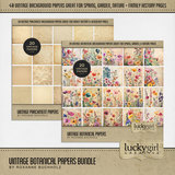 Vintage Botanical Papers Bundle