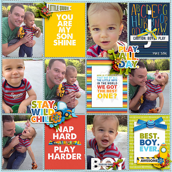 Play All Day Digital Art - Digital Scrapbooking Kits