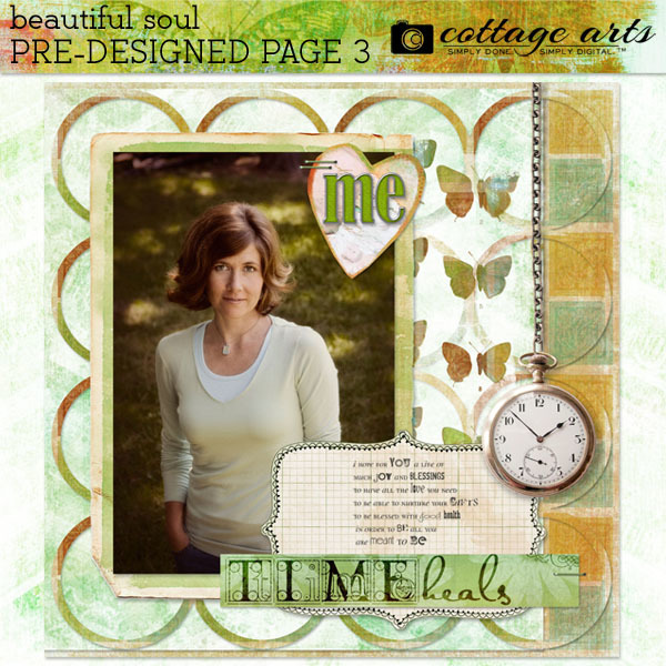 Beautiful Soul Pre-designed Page 3 Digital Art - Digital Scrapbooking Kits