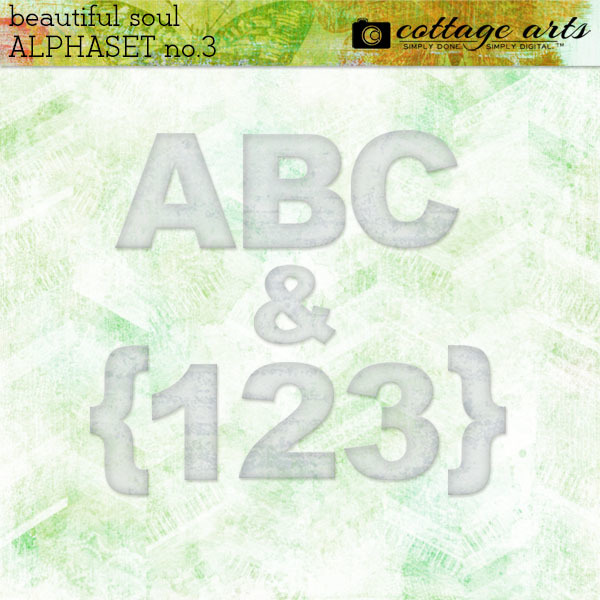 Beautiful Soul AlphaSet 3 Digital Art - Digital Scrapbooking Kits