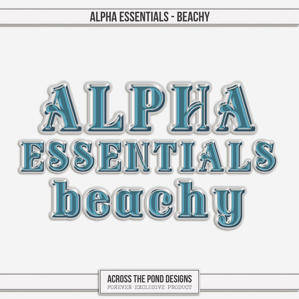 Alpha Essentials - Beachy Digital Art - Digital Scrapbooking Kits