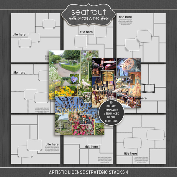 Artistic License Strategic Stacks 04 Digital Art - Digital Scrapbooking Kits