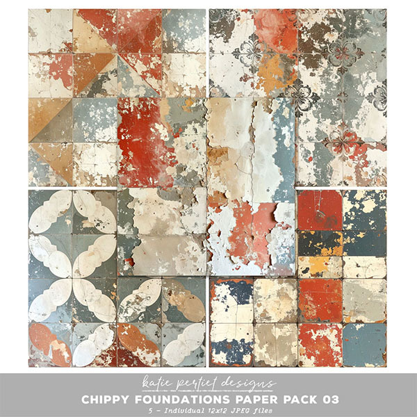 Chippy Foundations Paper Pack 03 Digital Art - Digital Scrapbooking Kits