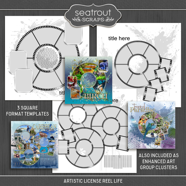 Artistic License Reel Life Digital Art - Digital Scrapbooking Kits