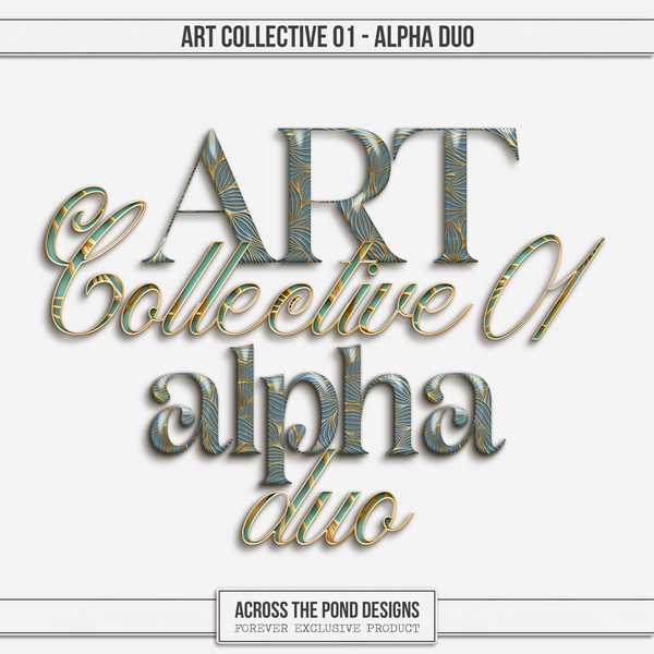 Art Collective 01 - Alpha Duo Digital Art - Digital Scrapbooking Kits