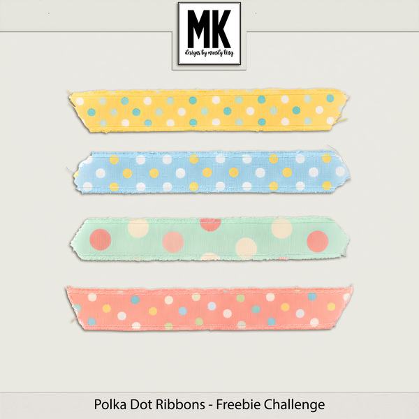 Polka Dot Ribbons - Freebie Challenge | Digital Art