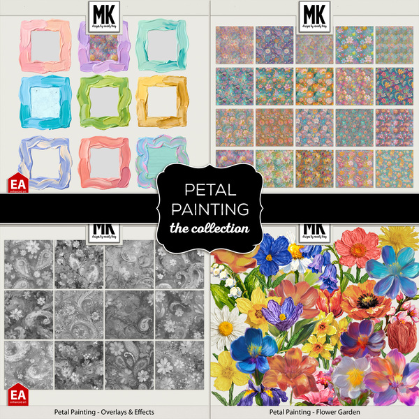 Petal Painting - The Collection Digital Art - Digital Scrapbooking Kits