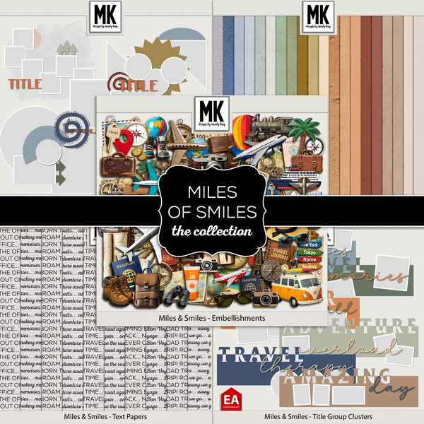Miles & Smiles - The Collection Digital Art - Digital Scrapbooking Kits