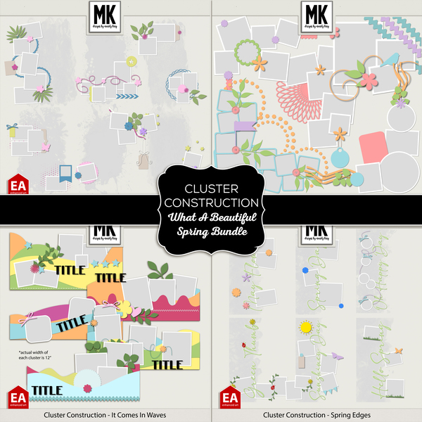 Cluster Construction - What A Beautiful Spring Bundle Digital Art - Digital Scrapbooking Kits