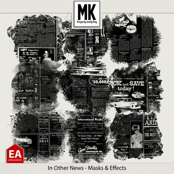 In Other News - Masks & Effects Digital Art - Digital Scrapbooking Kits