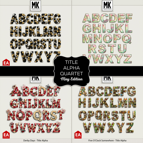 Title Alpha Quartet - May Edition Digital Art - Digital Scrapbooking Kits