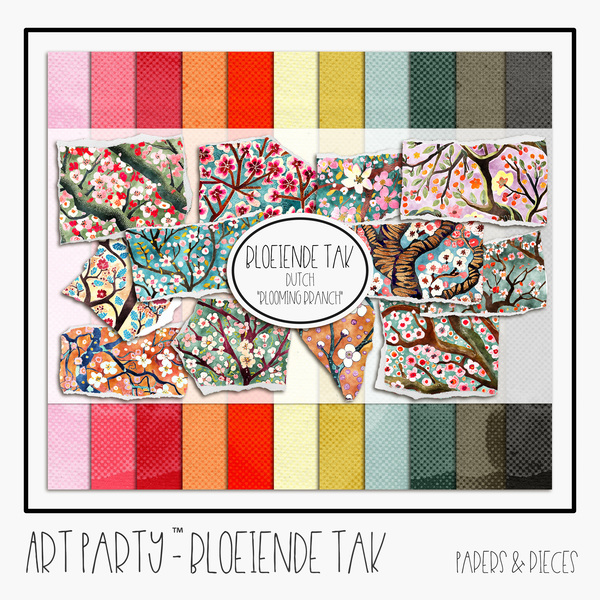 Bloeiende Tak - Papers & Pieces Digital Art - Digital Scrapbooking Kits