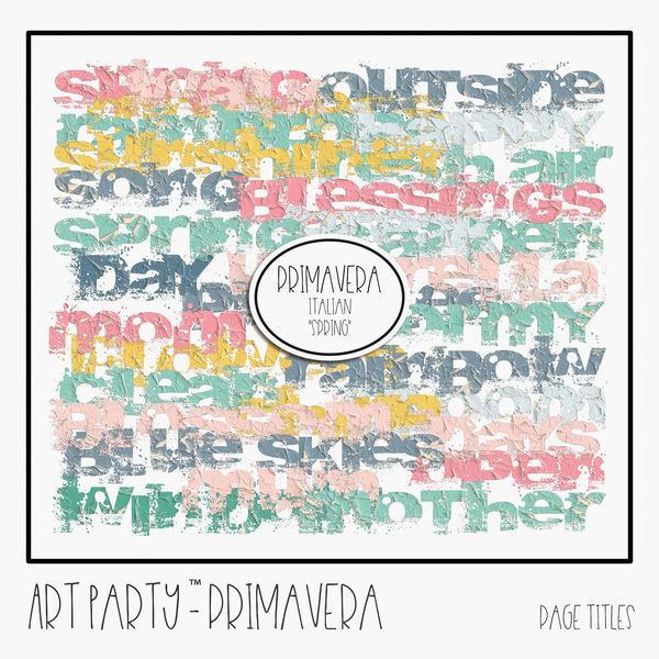 Primavera - Page Titles Digital Art - Digital Scrapbooking Kits