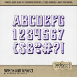Purple & White Alpha Set