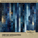 Starry Night Watercolor Papers