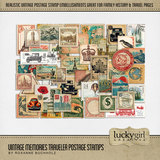 Vintage Memories Traveler Postage Stamps