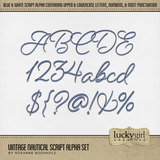 Vintage Nautical Script Alpha Set