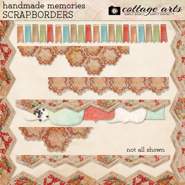 Handmade Memories Scrap.Borders Digital Art - Digital Scrapbooking Kits
