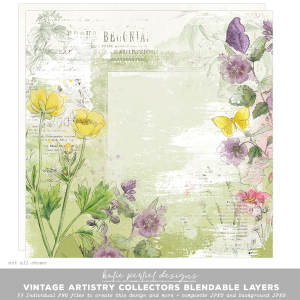 Vintage Artistry Collectors 02 Blendable Layers Digital Art - Digital Scrapbooking Kits