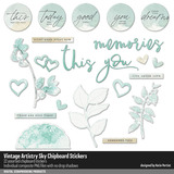 Vintage Artistry Sky Chipboard Stickers