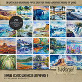Travel Scenic Watercolor Bundle