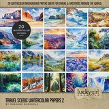 Travel Scenic Watercolor Bundle
