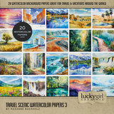 Travel Scenic Watercolor Bundle