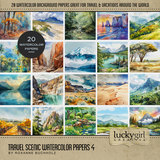 Travel Scenic Watercolor Bundle