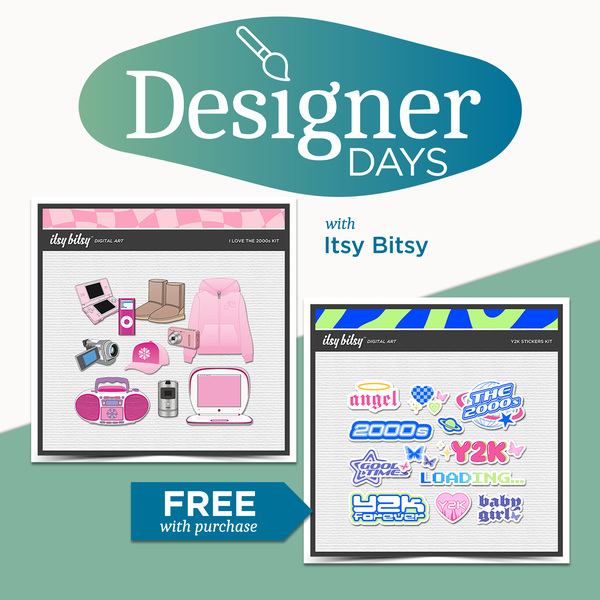 Itsy Bitsy Designer Days Exclusive Bundle - May 2026 Digital Art - Digital Scrapbooking Kits