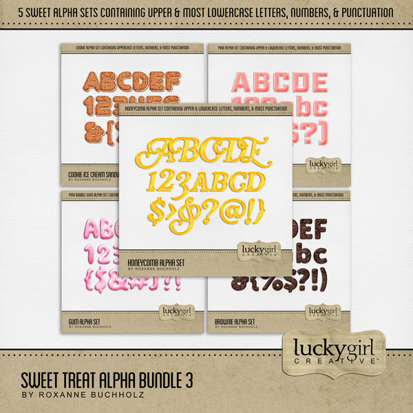 Sweet Treat Alpha Bundle 3 Digital Art - Digital Scrapbooking Kits