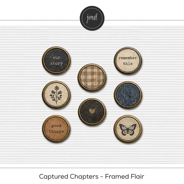 Captured Chapters - Framed Flair Digital Art - Digital Scrapbooking Kits