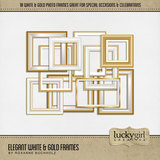 Elegant White & Gold Frames