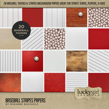 Baseball Stripes Papers