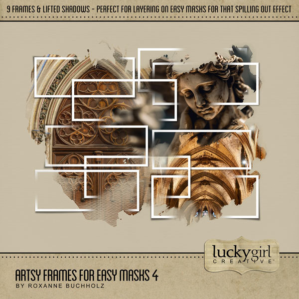 Artsy Frames for Easy Masks 4 Digital Art - Digital Scrapbooking Kits