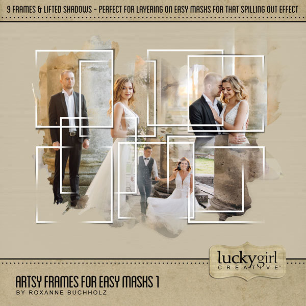 Artsy Frames for Easy Masks 1 Digital Art - Digital Scrapbooking Kits