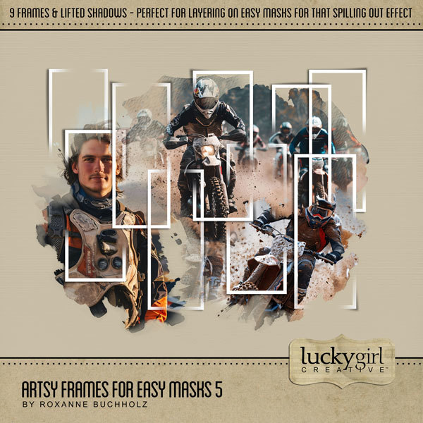 Artsy Frames for Easy Masks 5 Digital Art - Digital Scrapbooking Kits
