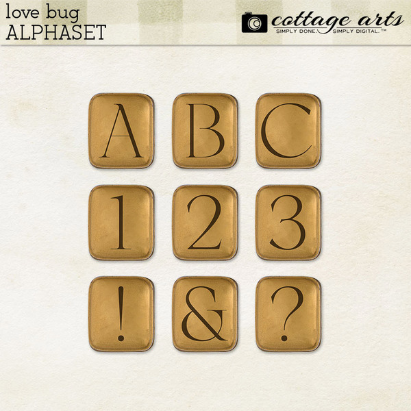 Love Bug AlphaSet Digital Art - Digital Scrapbooking Kits