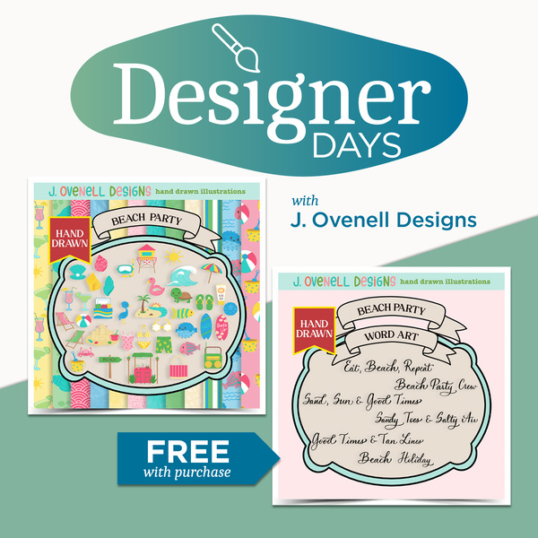 J. Ovenell Designs Designer Days Exclusive Bundle 01 - May 2026 Digital Art - Digital Scrapbooking Kits