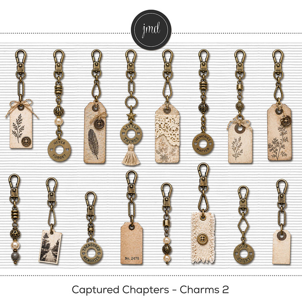 Captured Chapters - Charms 2 Digital Art - Digital Scrapbooking Kits