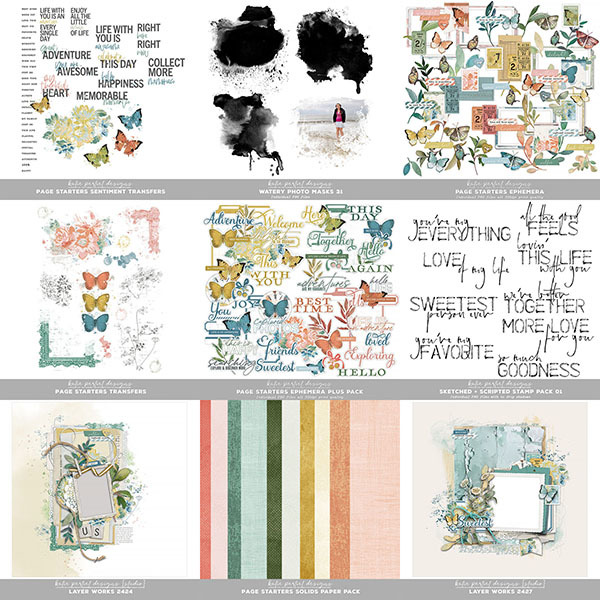 Page Starters Scrapbooking Bundle Digital Art - Digital Scrapbooking Kits