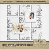 Punched Papers & Easy Masks Flourish 1