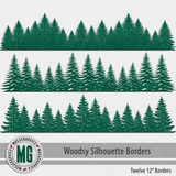 Woodsy Silhouette Borders
