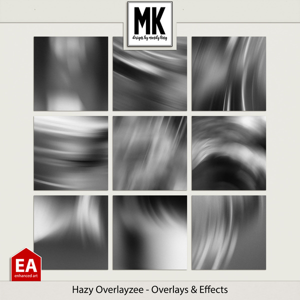 Hazy Overlayzee Set 1 - Overlays & Effects Digital Art - Digital Scrapbooking Kits