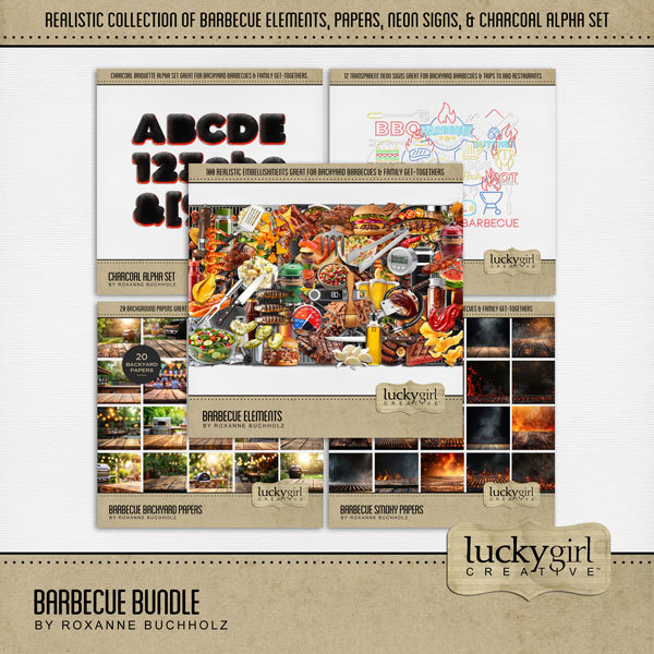 Barbecue Bundle Digital Art - Digital Scrapbooking Kits
